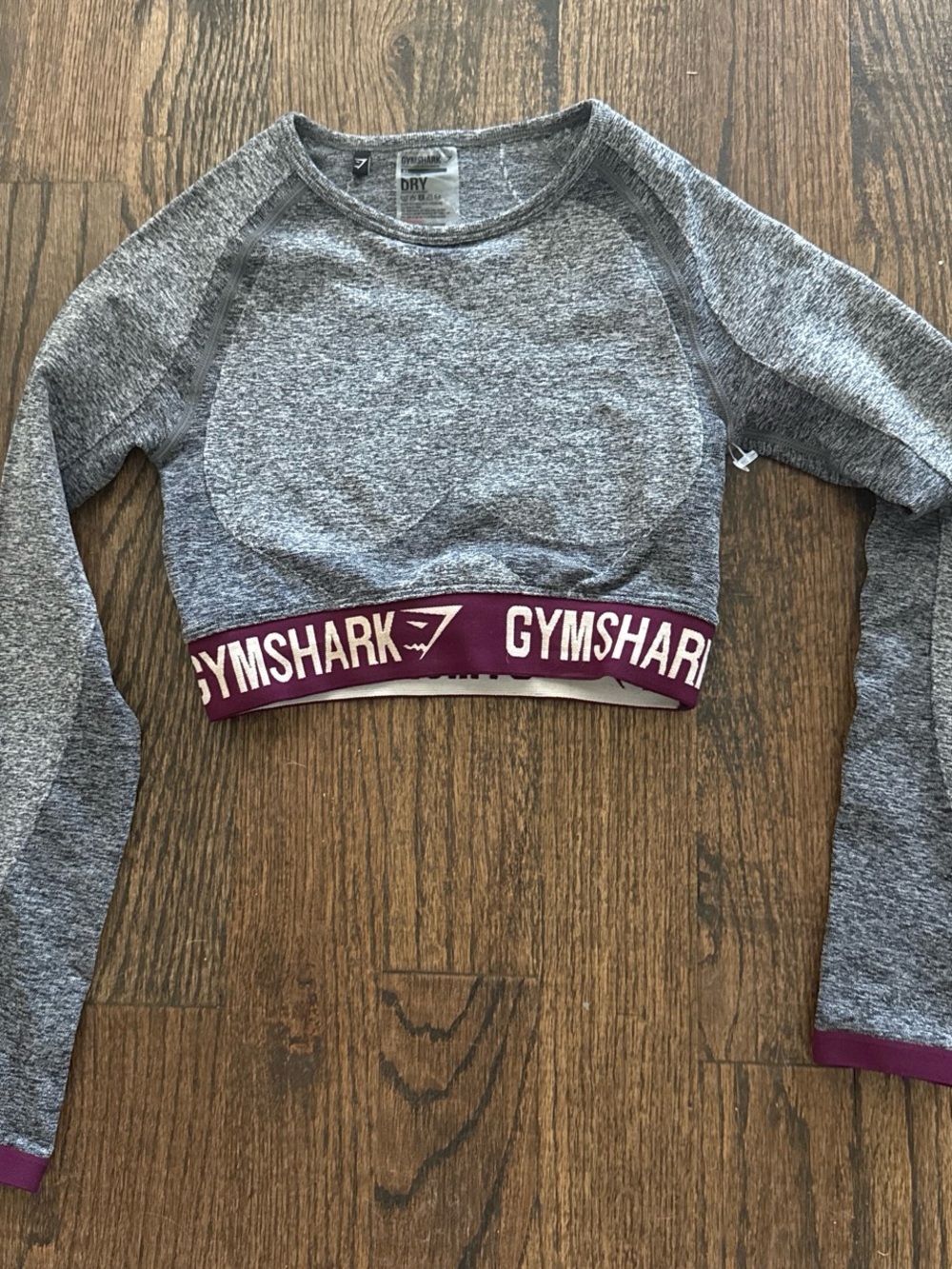 Gymshark Grey Marled Long Sleeve Performance Top